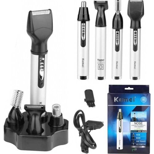 Rechargeable 4 In 1 Electric Nose Hair Trimmer Beard Eyebrow Ear Shaver Hair Cutting Personal Care Tools W/ Clean Brush