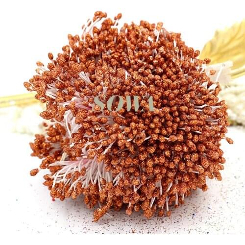 Free Shipping 3mm Light Brown Floral Glitter Stamen Pistil (800pcs/Lot) Cake Decorating Craft DIY Wholesale and retail