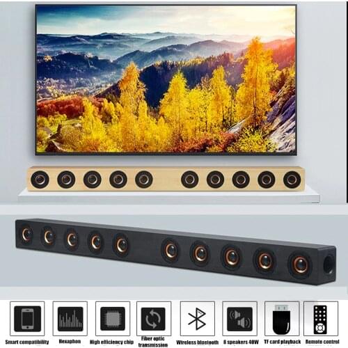 Wireless Bluetooth Full range 8 speakers 2 woofer for TV Column Home theater Acoustic Music Center Soundbar With remote control