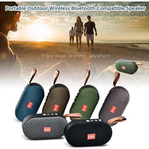 Portable Outdoor Bluetooth-Compatible Speaker Wireless Speaker 3D Stereo Surround Subwoofer Deep Bass Support TF Card/FM radio