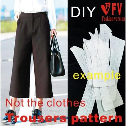 Widening leg pants sewing pattern The trousers pattern(Not the pants) BZK-4
