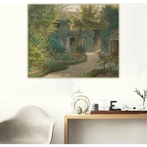 Citon Jean Francois Millet《Théodore Rousseaus House in Barbizon》Canvas Art Oil Painting Wall Decor Backdrop Home Decoration
