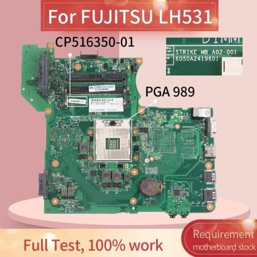 CP516350-01 Laptop motherboard For FUJITSU LH531 Notebook Mainboard 6050A2419601 HM65 PGA 989 DDR3