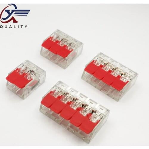 Electrical Wiring Terminals PCT-222 Red Household Wire Connectors Fast Terminals For Connection Of Wires push-in Terminal Block