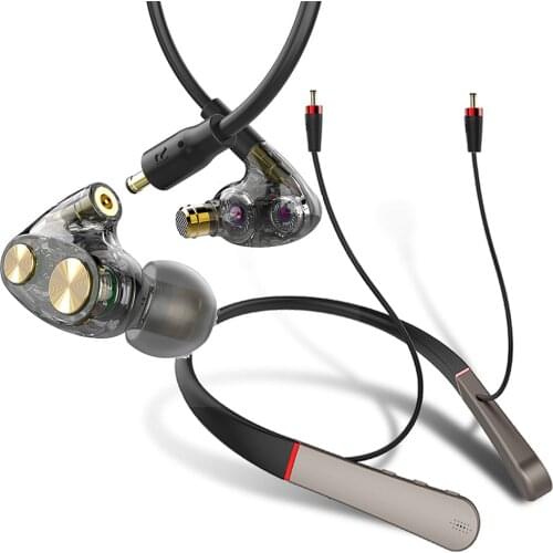 HIFI Earbuds Neckband Wireless Bluetooth Monitor Earphone Hybrid Multi-driver Balanced Armature Dynamic