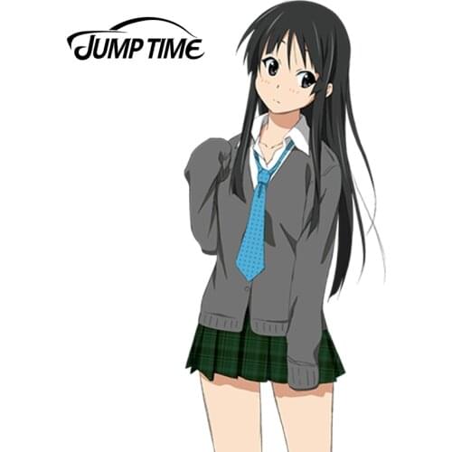 JumpTime 13cm x 5.8cm Anime School Girls K-ON! Akiyama Mio Vinyl Wrap Sexy Girl Student Decal Car Racing Stickers