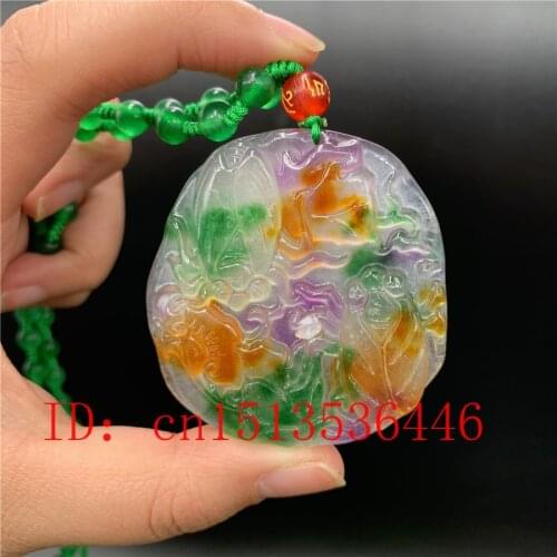 Chinese Color Jadeite Cicada Jade Pendant Necklace Charm Jewellery Fashion Lucky Amulet Gifts for Women Men Sweater Chain