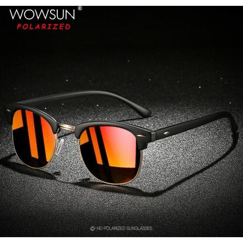 Classic Retro Polarized Sunglasses Men Women Half Frame Driving Glasses UV400