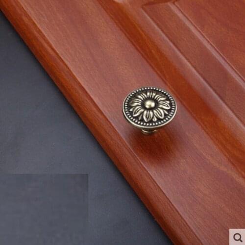 Dia 35mm metal pull handles green copper color solid anodize for drawer cupboard cabinet wardrobe closet bedstands archaize