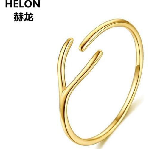 Solid 14k Yellow Gold Engagement Wedding Ring Anniversary Party Band Valentine Girl Women Fine Jewelry Gift