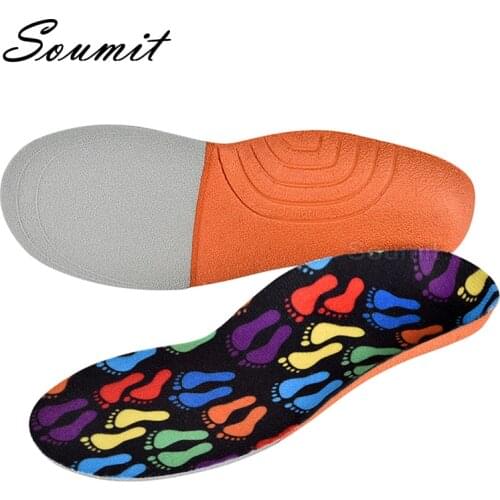 Soumit 3D Children Insoles Arch Support Orthopedic Insole Flat Feet Orthotic Shoe Sole for XO-Legs Corrector Kid Insert Shoe Pad