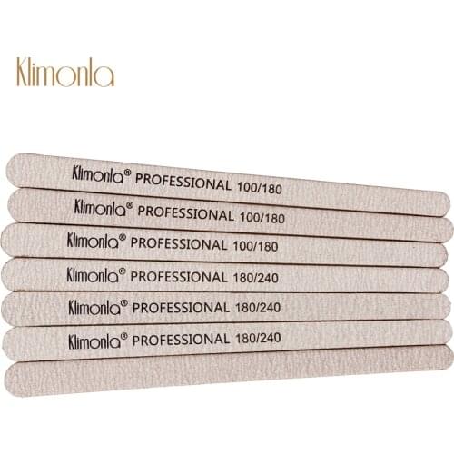 20Pcs/Lot Klimonla Nail Files Sandpaper Nail Sanding Mix 100/180 180/240 Grit Wooden Gray Nail Care Manicure DIY File Salon