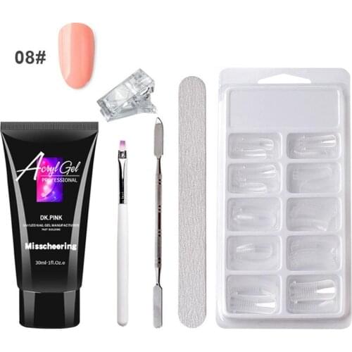 Professional Nail Manicure Tool + 100PCS Nail Tips Mold + Nail Polished Strip + Nail File + Fixed Clip + Nail Brush