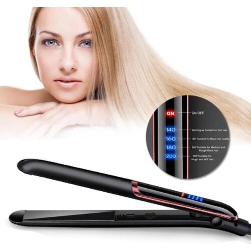 35W Professional Hair Straightener LED Display Ionic Flat Iron Heating Hair Styling Straightener Curler LED digital temperature