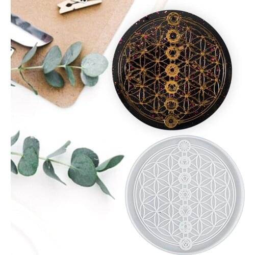 DIY Crystal Epoxy Mold Flower Of Life Silicone Mold Decoration Soap Mold Homemade Crafts Home Bedroom Decoration Making Tools