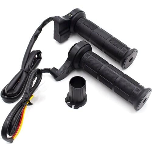 7/8" 22mm Motorcycle Universal Heated Molded Handlebar Hand Grips Warmer TT100502-BK