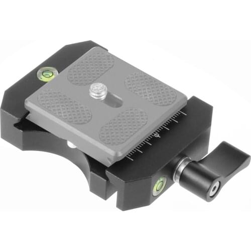 Universal SLR Quick Release Plate Clamp Adapter 3/8" to 1/4" Screw Nut Mounting Bubble Level Camera Ball Head Tripod QR Board