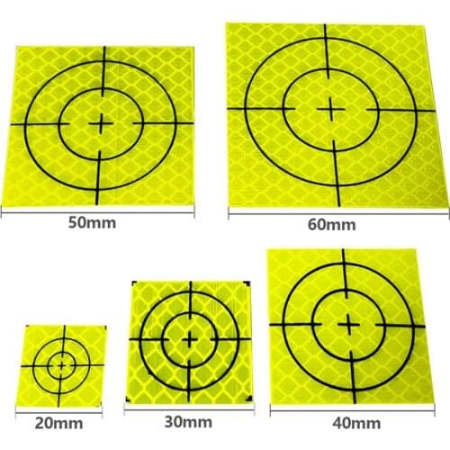 100pcs high quality surveying Reflective Sheet 20x20 30x30 40x40 50x50 60x60MM (Fluorescent Green)