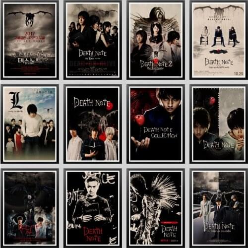 Japanese classic anime Death Note Retro Poster Vintage Cool Style Kraft Paper Wall Painting For Home /Room/Bar Decor