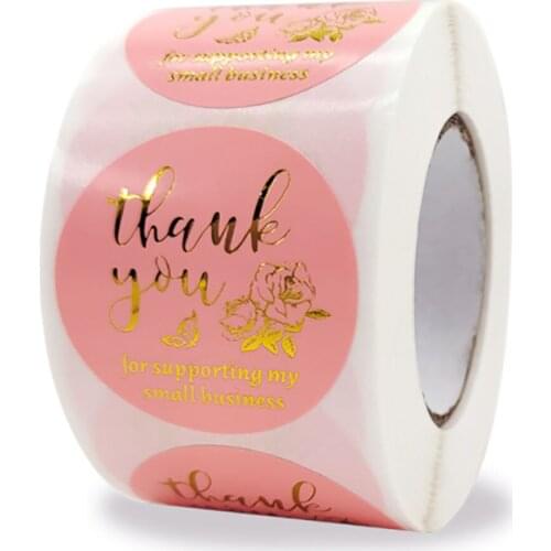 100-500pcs 1.5inch Thank You For Supporting My Small Business Stickers For Envelope Wedding Jewelry Box Stationery Seal Lables