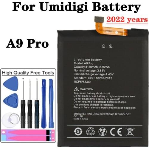 A9Pro Battery For UMI Umidigi A9 Pro Mobile Phone Replacement Bateria Batteries + Tools