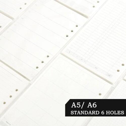 45 Sheets A5 A6 Loose Leaf Notebook Refill Spiral Binder Planner Inner Page Inside Paper Dairy Weekly Monthly Plan To Do Lined