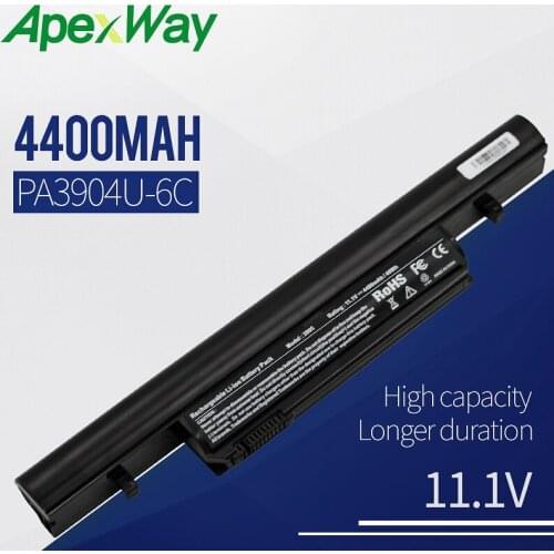 Apexway Laptop Battery 3ICR19/65-2 PA3904U-1BRS For Toshiba DYNABOOK R751 R752 Satellite Pro/ TECRA R850 SERIES TECRA R950 SERIE