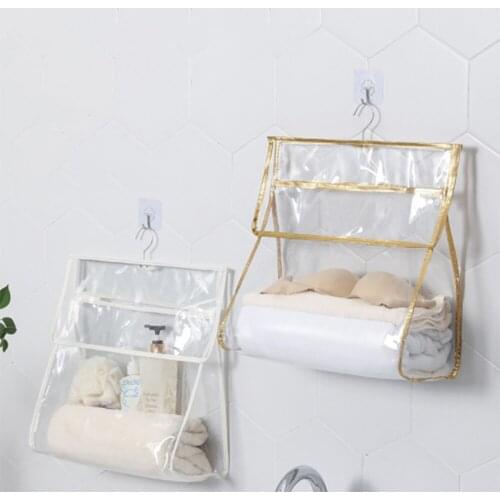 Bathroom Accessories Shower Waterproof Hanging Clothes Bag To The Bedroom Wall Hanging Organizer Storage Bag