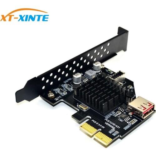 ASM3142 Chip 10Gbps USB3.1 Gen 2 Type-E 20 Pin Expansion Card USB 2.0 PCI Express 3.0 X2 Adapter for Desktop PC Computer DIY