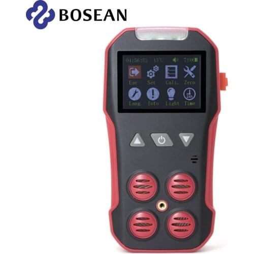 BOSEAN 4 in 1 Multi Gas Analyzer Gas Detector O2, CO, H2S,CH4 Tester Rechargeable LCD Display For Mining Industry