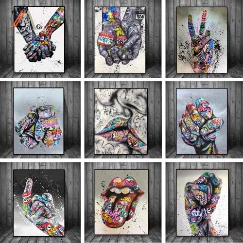 Banksy Street Graffiti Poster Canvas Painting Print Cuadros Art Wall Decoration Mural for Modern Home Living Room Decor No Fram
