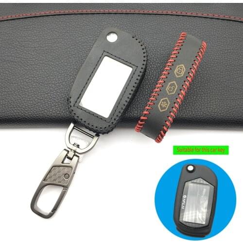 A91 Leather Key Case Cover for Starline A91 A61 B9 B6 uncut blade fob Case A91 folding car flip Remote Control