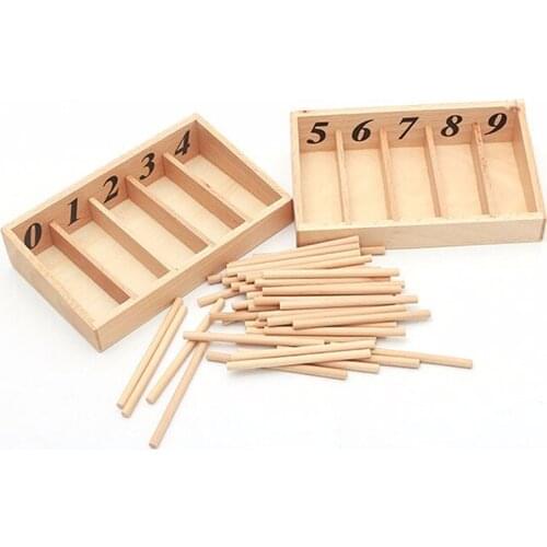 Montessori Math Toys Mathematics Montessori Materials Educational Wooden Spindle Box Early Learning Training Toy