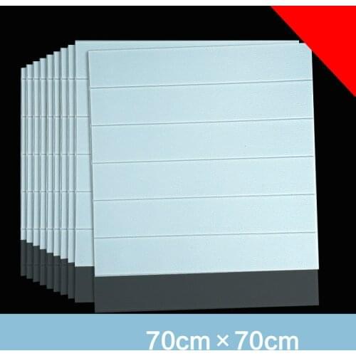 10pcs 3D Wall Stickers Imitation Wood Bedroom Decor Self-adhesive Wallpaper Waterproof Panels Living Kitchen TV Room Decoration