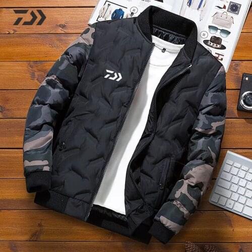 2020 New Fishing Clothing Daiwa Cotton Jacket Thick Thermal Fishing Shirt Camouflage Outdoor Sportswear Mens Fishing Suit