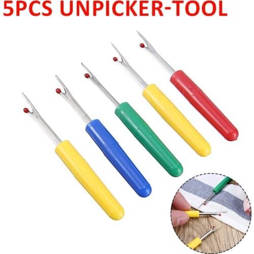 New 5pcs Seam Ripper Thread Sewing Stitch Cutter Unpicker Tool Plastic Craft DIY Sewing Tools Sewing Accessories