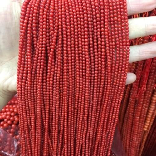New 15 Inch Red Color Coral Loose Beads Seven Sizes for Your Choice Approcx 15 Inch DIY Jewelry Necklace Bracelets Earrings