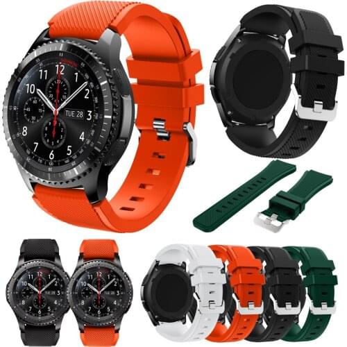 New Soft Silicone Watchband For Samsung Galaxy 46mm Watch Band Adjustable Replacement Strap For Samsung Gear S3 Classic/Frontier