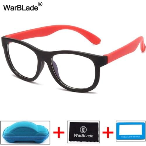 Anti Blue Light Glasses Kids Glasses Children Silicone Flexible Optical Frame Eyeglasses Boys Girls Computer Blocking Eyewear