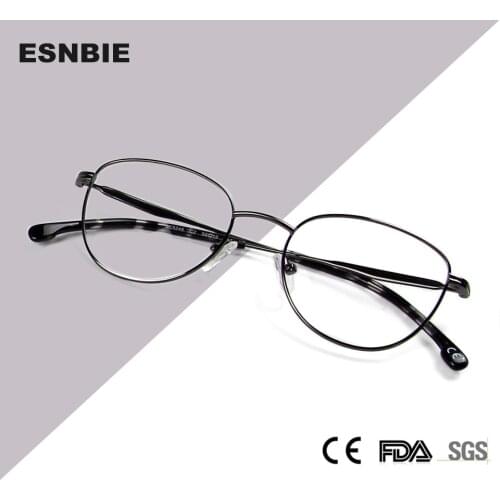 Alloy Frames Glasses Women Optical Eyeglasses Frame Clear Lens Butterfly Oval Spectacles Frames Myopia Prescription Eyewear