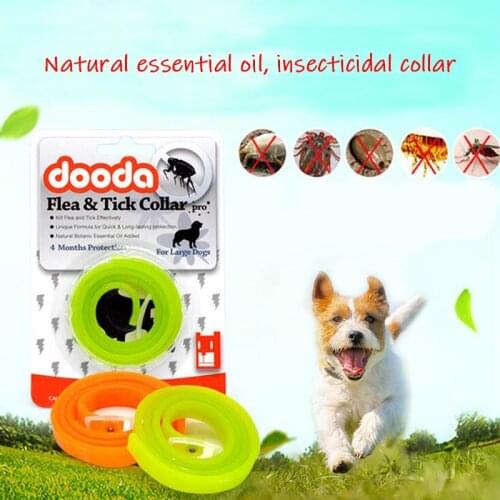 Dog Cat Flea Tick Collar Silicon Adjustable Anti Tick Flea Mosquitoes Collar for Dogs Cats Insect Repellent Necklace Accessories