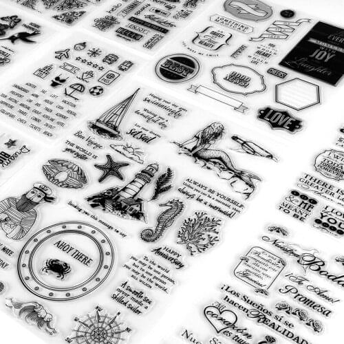 Transparent Rubber Stamp Silicone Seal Album Decoration Stamp Paper DIY Scrapbook Stationery Hand Account Tool Material