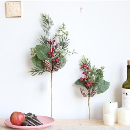 Christmas Decoration Rattan red fruit Wreath DIY Hanging Decor Home Door Wedding Garland Christmas Party Gift Ornaments