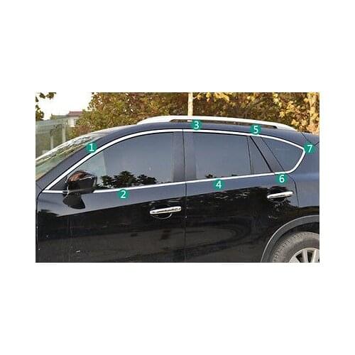 Steel window full Complete Around cover Trim 14pcs For Mazda CX-5 CX5 2012-2015