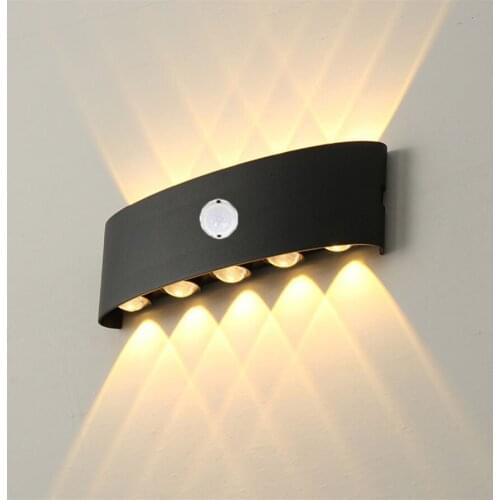 Thrisdar Waterproof Outdoor LED Wall Lamp IP65 Aluminum PIR Motion sensor wall light Aluminum Balcony Front Door Porch Light