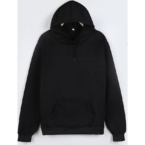 Unisex Autumn Solid Color Long Sleeve Pocket Hoodie women Loose Sweatshirt Pullover Preppy Style oversized Hoodie