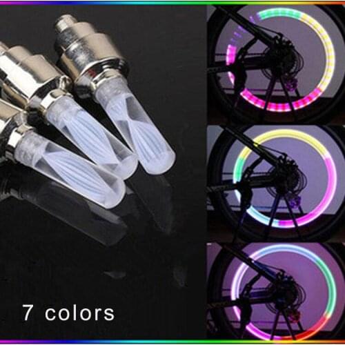 Bicycle Colorful Valve Light bike Lights Nozzle led lamp Tyre TireWheel Hot Wheel Valve Core Riding Equipment Accessories