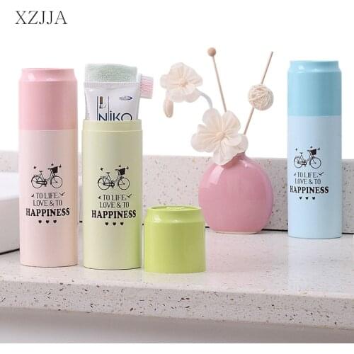XZJJA Portable Cartoon Toothbrush Storage Box Outdoor Travel Toothbrush Toothpaste Protect Container Bathroom Toothbrush Case