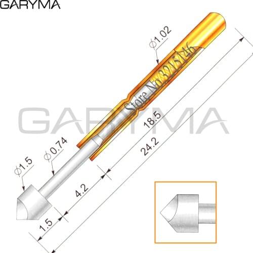 100Pcs in a Pack Dia 1.5mm P11-T3 Spring Test Probes Pogo Pin Length 24.2mm Stroke Spring Froce:120g Tool Wholesale