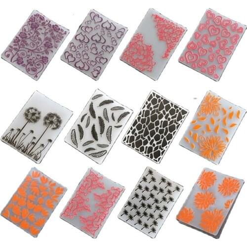 12 Cake Stencil Heart Feather Biscuit Dies Bakery Tool Fondant Album Cards Scrapbooking DIY Plastic Embossing Template Mold H193